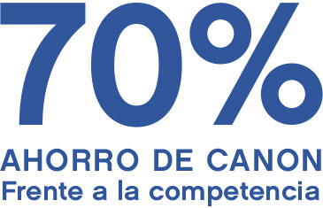 70% AHORRO DE CANON Frente a la competencia
